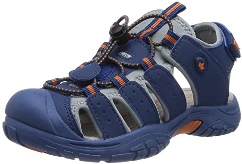 Lico Sandales Nimbo unisexes pour enfant, Bleu, gris, orange, 35 EU