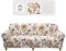 Lydevo Sofabezug 3 Sitzer Stretch Sofahusse Elastischer Sofabezug Spandex Sofa Überzug mit 2 Kissenbezug Anti-Rutsch Waschbar Sofa Protection Cover Schonbezug Couch,Blume
