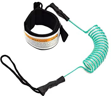 Surfboard Leash Surfen Leine, Füße Surfboard Leash mit Fußschlaufe Klettverschluss, Surfboard Leash 5mm 10 Füße TPU Paddle Leash Surf Sicherheitsfuß Seil Wasserski Fußseil mit Fußschlaufe Klettversch