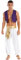 Jan Jean Herren Halloween Thema Party Kostüm Paillett Weste + Hose mit Gürtel Araber Verkleidung Rollenspiel Outfits Gold L