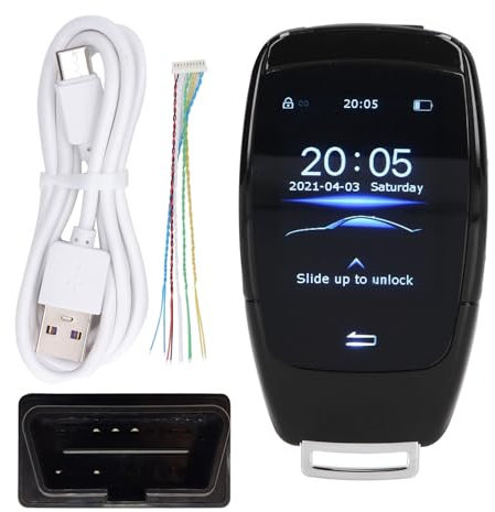 Chiave Telecomando per Auto per Modelli con Pulsante Start Stop Motore, Chiave Intelligente Universale con Touch Screen LCD TK900 Accesso Remoto Senza Chiave (Nero)