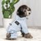 Hunde-Regenmantel, wasserdicht, für Welpen, Hunde, mit Kapuze für kleine, mittelgroße Hunde, Regenponcho mit reflektierenden Streifen, wasserdichter Mantel mit Beinen, leichte Regenjacke, XL