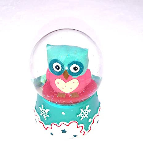 Schneekugel aus der Kollektion, Eule, mehrfarbig, großes Modell