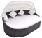 Festnight Outdoor Sonneninsel mit Dach- Sonnenliege 2 Personen, Sonnenbett Outdoor mit Dach, Outdoor Bett, Loungebett Outdoor, Balkon Möbel, Outdoor Gartenliege Braun
