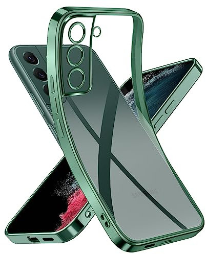 Niphabe Handyhülle für Samsung Galaxy S22 Hülle, Niemals Gelb Ultra Dünn Crystal Clear Schutzhülle Weiches Silikon Stoßfest Case Kompatibel mit Samsung Galaxy S22 5G 6.1'' -Grün