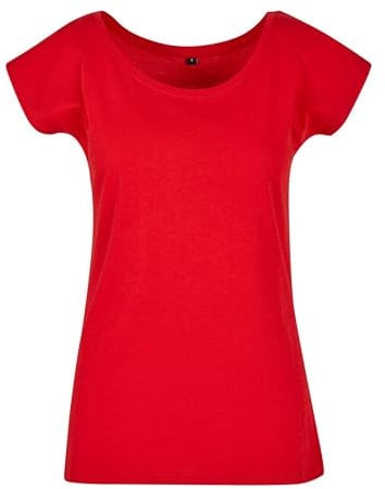 Build Your Brand Femme Bb013-ladies Wide Neck Tee T-Shirt, Rouge Urbain, 3XL EU