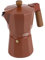 San Ignacio Agros - Cafetera de 6 Tazas - Fabricada en Aluminio Fundido - Cuerpo Completo Exterior Y Tapa Con Pintura Mate - Mango Y Pomo De Madera De Haya Con Anillo De Silicona