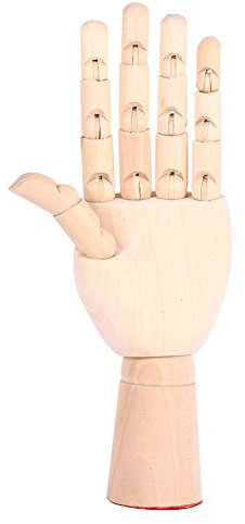 Jot Hand 14×6×5 Gliederpuppe Linke Holz Hand Malhilfe Gliederhand Modellpuppe Modellhand
