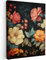MuchoWow© Leinwand 50x70 cm Deko Schlafzimmer Aesthetic Leinwandbilder Wohnzimmer Gemälde Foto Geschenk Living Room Decoration Vintage - Blumen - Natur - Schwarz - Farben