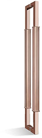 DACUDA Türgriff, moderner Glasschiebetürgriff, doppelseitige Türdrückerstange für Holz- und Metalltüren, gewerbliche Eisentüren, Roségold 80 cm/32 Zoll