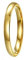 Verlobungsring Gold, Männer Frauen Ring aus Wolframcarbid Polierte Komfort Fit Versprechen Bands Ring 2MM, Gold, Größe 54 (17.2)