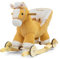 Schaukelpferd für Kinder Holzgriffe und Kufen mit Fußstützen Polly Light Brown Milly Mally