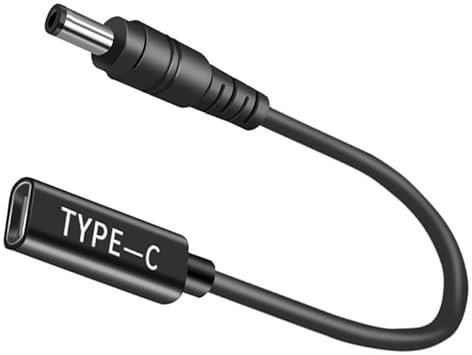 Cable USBC de 100 W PD, 4,5 x 3,0 mm, conector macho a CC hembra de 12 V, 19 V, 20 V, adaptador USB-C a 4,5 x 3,0 mm, 100 W, 19,5 V, adaptador fabricado para portátiles Dell Inspiron Vostro serie