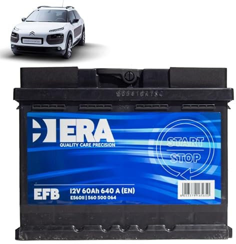 Batteria 60Ah EFB per Citroen C4 Cactus 1.5 BlueHdi 1.6 Hdi gasolio 2014+