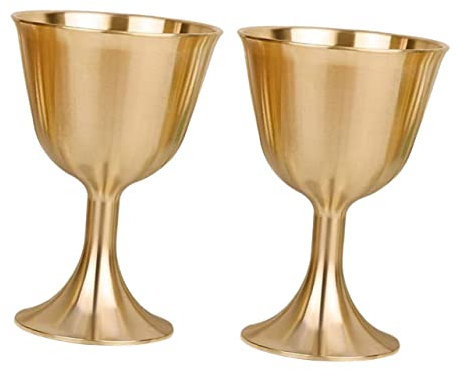 Ciieeo 4pcs Goblet Chalice Elegant Offering Cup Buddhism Worship Martini Glass Bourbon Glasses Fine Craftsmanship Home Temple Use