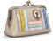 Yoshi Jane Austen Bookworm Grey Leather Triple Frame Purse Purses for Women Coin Purse RFID Purses for Women Ladies Purse Ladies Wallet Gifts for Women, grau - warm grey, Einheitsgröße, Zeitgenössisch