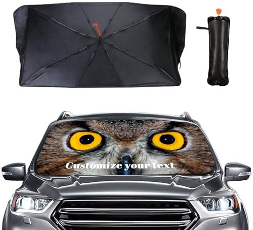 Parasol Personalizado para Parabrisas de Coche, Paraguas Personalizado con su Propio Logotipo de Foto, Texto Plegable, Personalizado, Parasol para Parabrisas Delantero