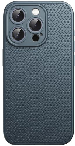 JETech Grip Case for iPhone 15 Pro 6.1-Inch, Soft TPU Slim Fit Protective Phone Cover with Camera Lens Full Protection, Shockproof (Blue Titanium)