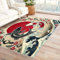 Koi Fisch Teppich - Teppich Wohnzimmer Schlafzimmer Japanische Welle, Großer Teppich Japanisches Motiv Orientalisch, Weich Kurzflor & Waschbar & rutschfest Wohnzimmerteppich 120x170 cm