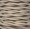 Cable textil trenzado de 5m en color arena, resistente y flexible, ideal para decoración y conexión de dispositivos eléctricos.