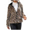 HAOLEI 2024 Felpa in Peluche da Donna Casual Doppio Strato Soffice Felpe con Cappuccio Donna Felpa in Pile Stampa Leopardo Manica Lunga con Zip Felpa Pelosa Casual Giacca Coat Teddy Caldo Cappotto
