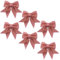EIYVPRA 6 fiocchi di Natale, fiocchi per albero di Natale, rosa, fiocchi di Natale, fiocchi albero di natale, fiocchi albero natale, fiocchi per albero di Natale, fiocchi di Natale, fiocchi di Natale
