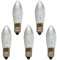 Erzgebirgslicht - AUSWAHL - 5x Topkerze Spitzkerze 12V 3W E10 für 20 Brennstellen Ersatzbirne Glühbirne Riffelkerze Glühlämpchen für Lichterketten und Schwibbogen (keine LED!)