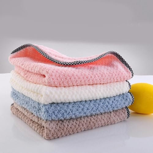 MEKPAM 20 Paños para Lavar Platos, Paño De Limpieza De Carbón De Bambú, Estropajo De Rejilla De Piña Grueso Y Muy Absorbente