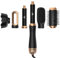 Secador 6 en 1, Cepillo de Aire Air Styler Set 6 Cabezales Intercambiables 3 Temperaturas Cepillo Moldeador De Pelo Cepillo Secador Pelo uego de brochas para secar el cabello