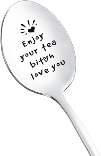 Kindred Friendship Gift Love Spoon,Lovely Funny Stainless Steel Engraved Spoon,Coffee,Tea Spoon,Personalised Gift for Girlfriend,Daughter,Girlfriend,Mum,Lover