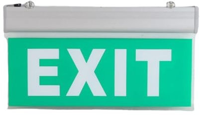 TAZZOR Notleuchte LED Notbeleuchtung, Notausgangsschild Nachleuchtend, Fluchtwegschilder Nachleuchtend, Fluchtwegschild Rettungsweg, Exit Schild, für Büro Notausgangsschild, Gewerbe Fluchtwegschilder