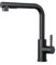 FORIOUS Rubinetto Lavello Cucina, Miscelatore Cucina con Doccetta Estraibile, 2 Tipi di getto e Girevole a 360°, A forma di L Acciaio Inox Maniglia Singola Rubinetto Miscelatore, Nero