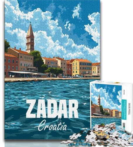 Zadar, Kroatien, 1000-teiliges Puzzle für Teenager, Lernspielzeug, ganze Familie, 38x26cm