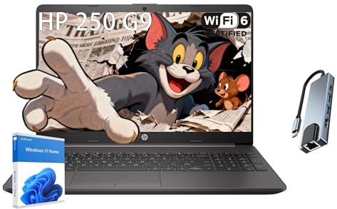 HP Laptop per studenti da 15,6 pollici per apprendimento online, fotocamera HD, Windows 11 Home, IPS, Wi-Fi 6, sottile e leggero, processore Intel dual-core, 16 GB RAM 2 TB SSD - perfetto per lezioni