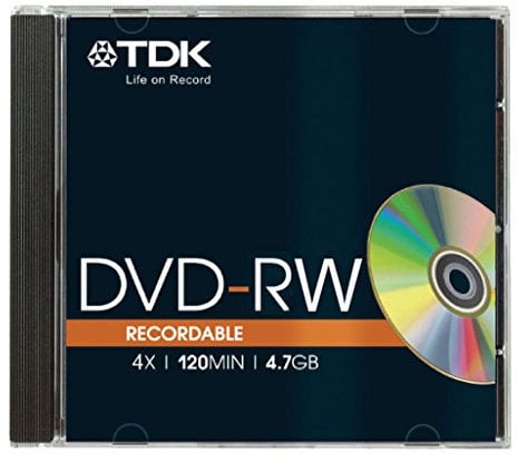TDK dvd+rw JEWEL singolo