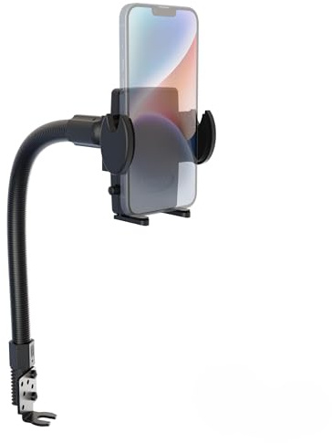 Arkon Auto- oder LKW-Sitzschiene oder Boden-Telefonhalterung für iPhone 12, 11, XS, XR, Note 20, 10, Einzelhandel, Schwarz