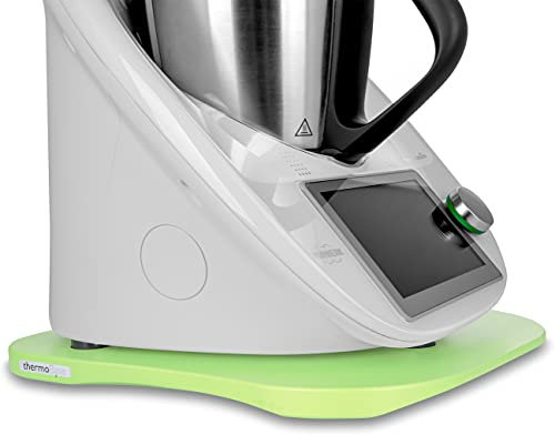 INWOOD thermoBase Premium Tabla de Madera/Thermomix TM5 TM6 / Tabla Deslizante / 2 Deslizadores de teflón en Lugar de Ruedas / 2 topes de Goma para Mayor Estabilidad/diseño Innovador