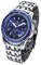 FIREFOX Airliner FFS04-103b blau Chronograph massiv Edelstahl Sicherheitsfaltschließe Flieger- Herrenuhr Armbanduhr 10 ATM wasserdicht