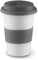 eBuyGB Insulated Takeaway Travel Mug with Silicone Lid, Ceramic, Grey, 400 ml