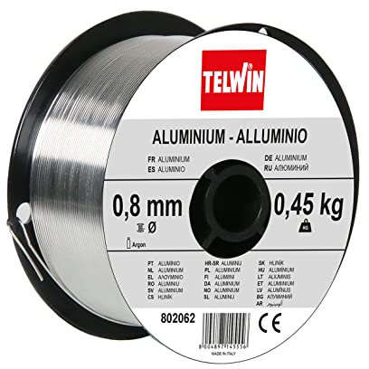 Telwin 802062 Bobina Filo per Saldatura su Alluminio, D 0,8 mm (0,45 kg), Grigio