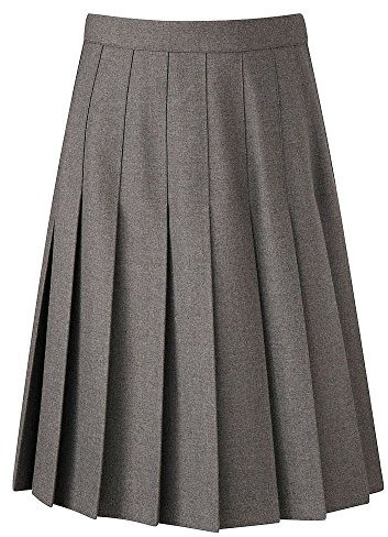 Banner Davenport Knife Pleat School Skirt Grey Waist 34, Length 20