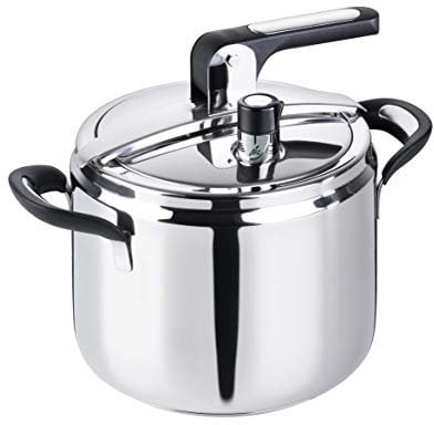 Barazzoni Casserole à Pression Silicon Pro ø22 cm, capacité 7,0 lt, Acier Inoxydable 18/10, fabriqué en Italie, 7 litres, Inoxydable, Argent