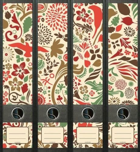 4 Ordnerrücken Retro Vogel Lexikon Ordner Ordneraufkleber Aufkleber Deko 478