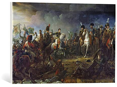 kunst für alle Leinwandbild: Napoleonische Kriege Schlacht von Austerlitz - hochwertiger Druck, Leinwand auf Keilrahmen, Bild fertig zum Aufhängen, 60x40 cm