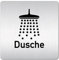 Türschilder24 XXL Schild - Türschild (B) • 125 x 125 mm • Dusche • 1,5 mm Aluminium Vollmaterial • 100% Made in Germany (Dusche 002)