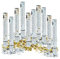 Relaxdays 10 x Party Popper 40 cm im Konfettikanonen Set, Konfetti Bombe für Hochzeit und Geburtstag, Konfetti Shooter 6-8 m Effekthöhe, Gold/Silber metallic