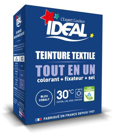 Ideal Teinture Textile Tout en un 230 g Bleu Cobalt
