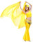 ZhiYuanan Damen Chiffon Handtuch Bauchtanz Schal Schleier Bauchtanz Schleier Tanzschleier Gelb