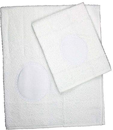 Magie di Casa Coppia Asciugamano+Ospite da Ricamare, Bianco, Taglia Unica