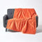 Homescapes Wattierte Samtdecke 150x200 cm, Wohndecke orange, Tagesdecke Baumwollsamt, Sofadecke gesteppt, Tagesdecke Wendedecke